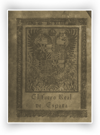 Portada de "El Fuero Real de España"