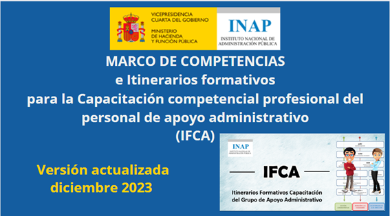 Itinerarios formativos de Capacitación Competencial Profesional del grupo de apoyo administrativo (IFCA)'