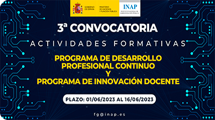 Tercera convocatoria actividades formativas Programa Profesional Continuo e Innovación Docente. Segundo semestre 2023