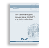 Portada El reto de innovación abierta como instrumento público para desarrollar nuevas soluciones TIC en territorios mediterráneos. Acceso a venta de publicaciones en línea