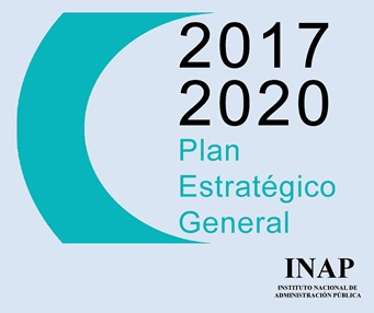 Logotipo del Plan Estratégico General 2017-2020 del INAP.