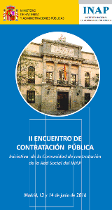 Imagen de portada del programa del II Encuentro de contratación de pública, 13 y 14 de junio de 2016