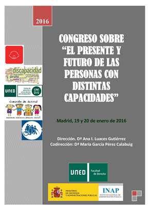 Cartel del congreso "El presente y el futuro de las personas con distintas capacidades"