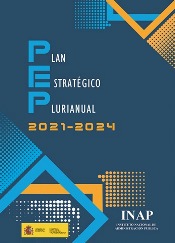 Portada del Plan Estratégico Plurianual 2021-2024 del INAP