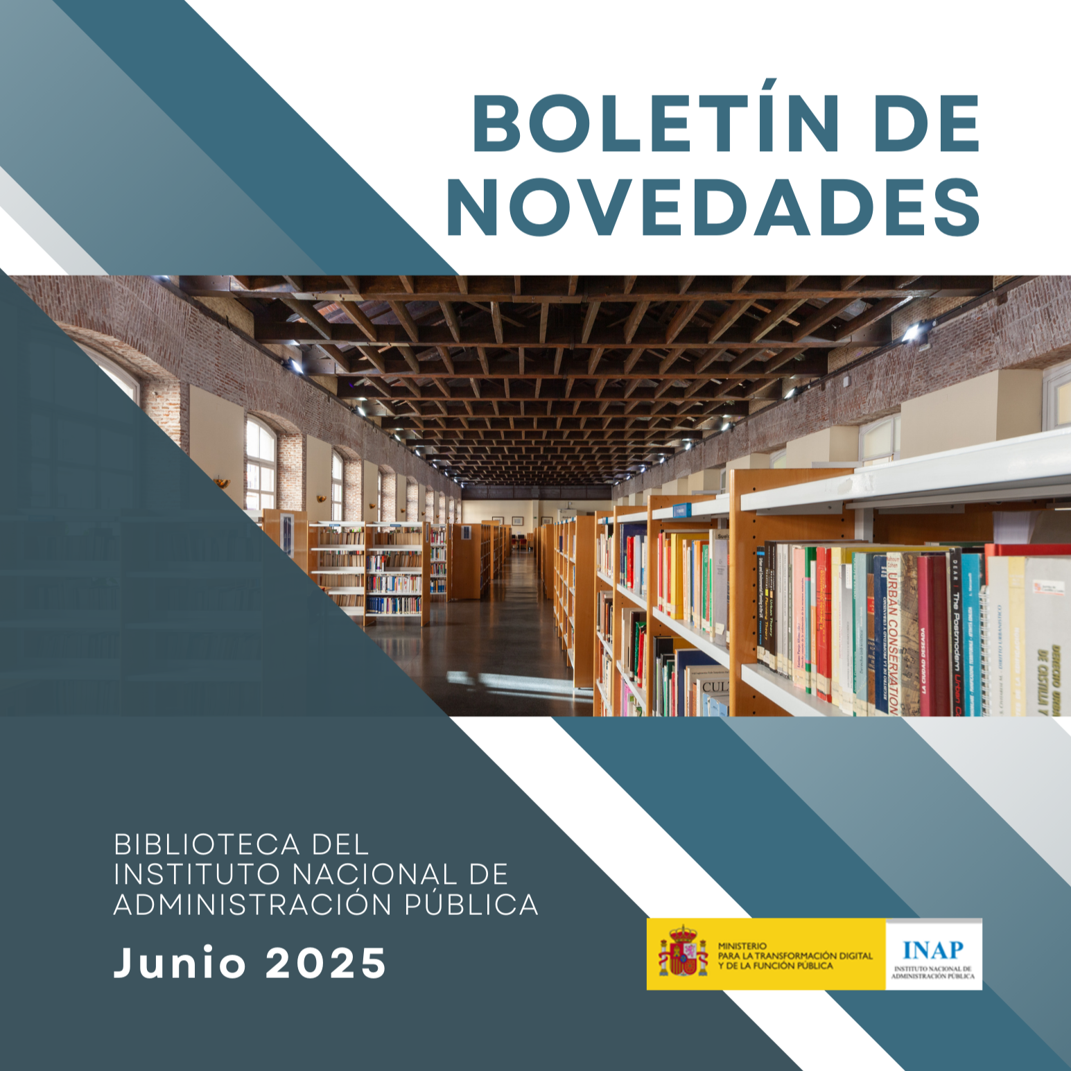 Boletín de novedades mes de junio en la Biblioteca INAP