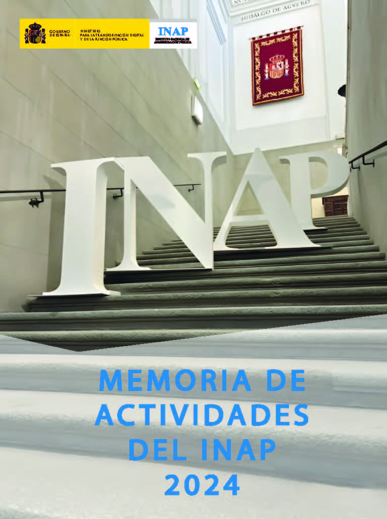 Portada de la memoria de actividades del INAP 2024