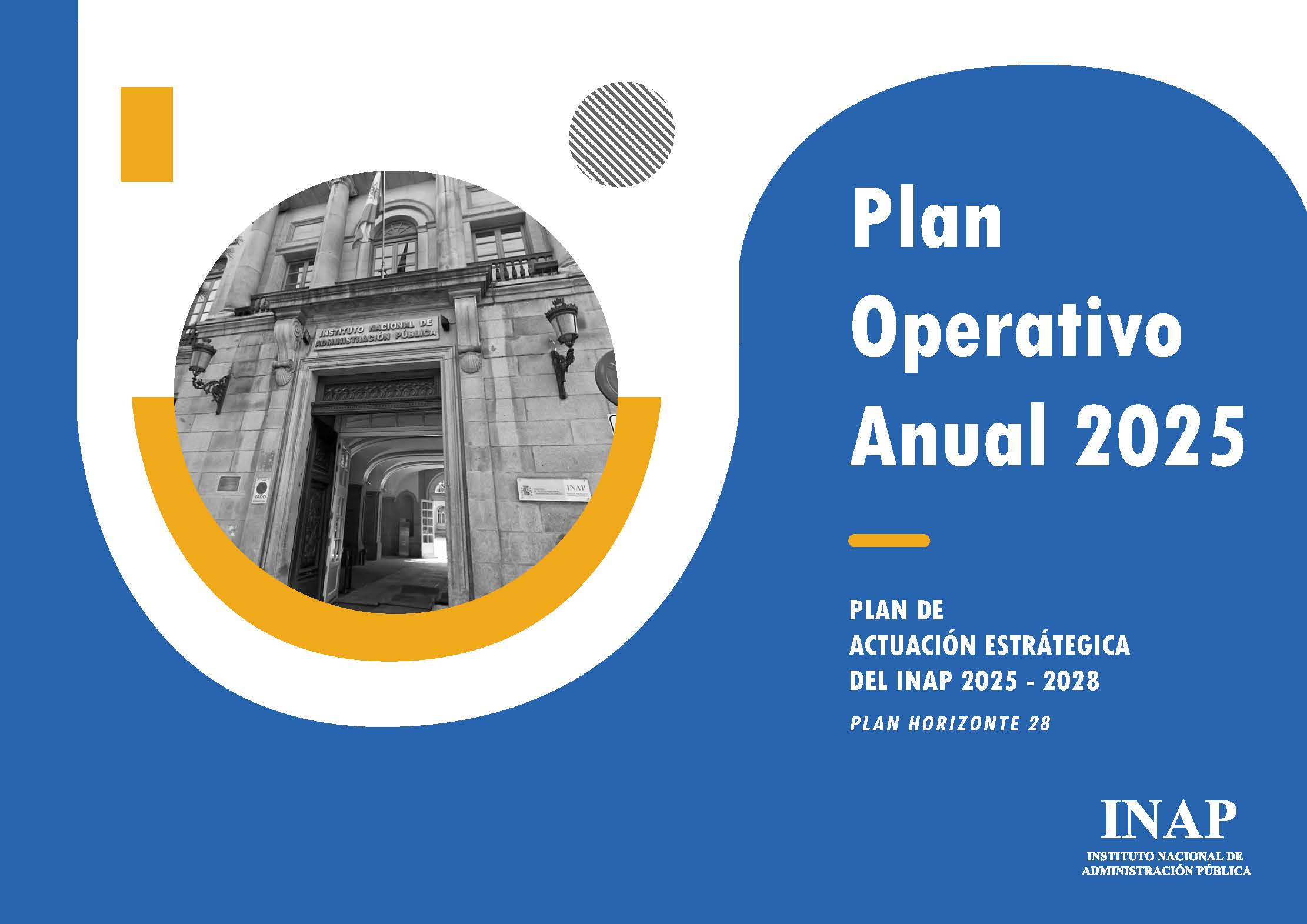 Portada del Plan Operativo Anual 2025 del INAP